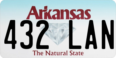 AR license plate 432LAN