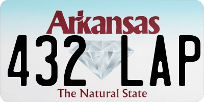 AR license plate 432LAP