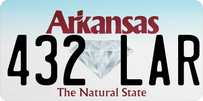 AR license plate 432LAR