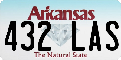 AR license plate 432LAS