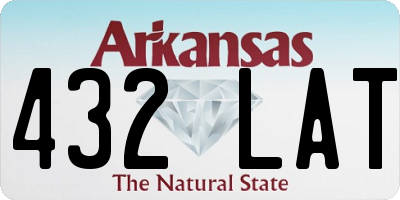 AR license plate 432LAT