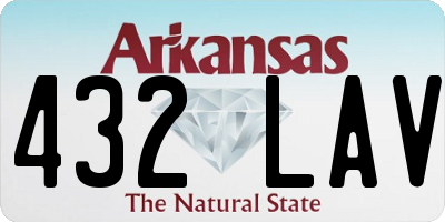 AR license plate 432LAV