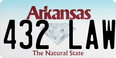 AR license plate 432LAW