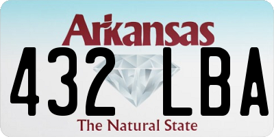 AR license plate 432LBA