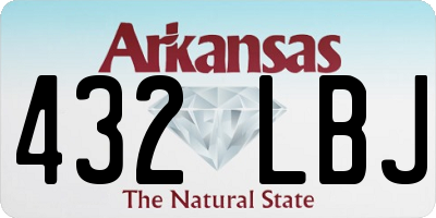 AR license plate 432LBJ