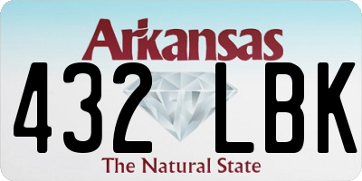 AR license plate 432LBK