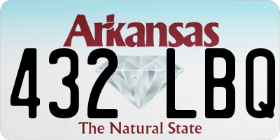 AR license plate 432LBQ