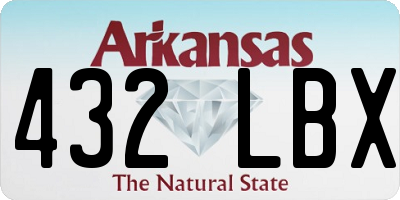 AR license plate 432LBX