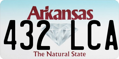 AR license plate 432LCA