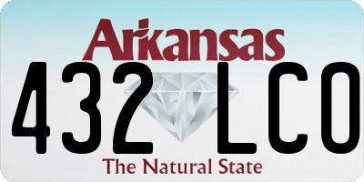 AR license plate 432LCO