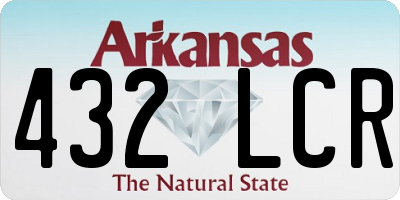 AR license plate 432LCR