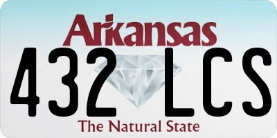 AR license plate 432LCS