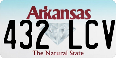 AR license plate 432LCV
