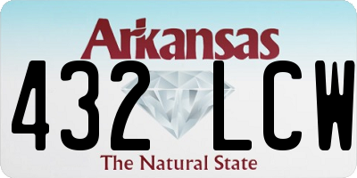AR license plate 432LCW