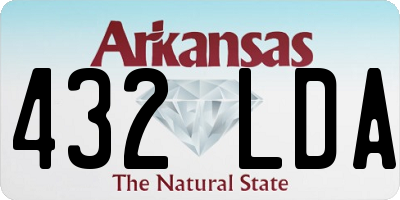 AR license plate 432LDA