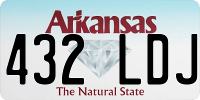 AR license plate 432LDJ