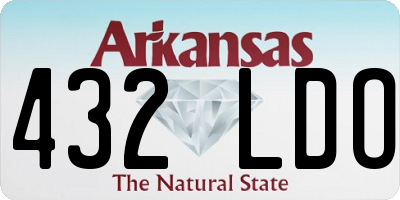 AR license plate 432LDO