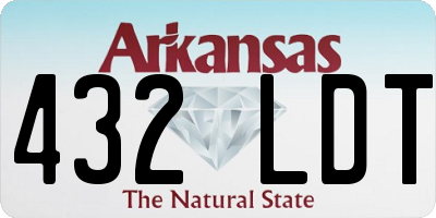 AR license plate 432LDT