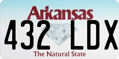 AR license plate 432LDX