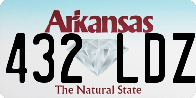 AR license plate 432LDZ