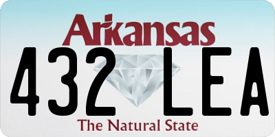 AR license plate 432LEA