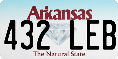 AR license plate 432LEB