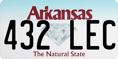 AR license plate 432LEC