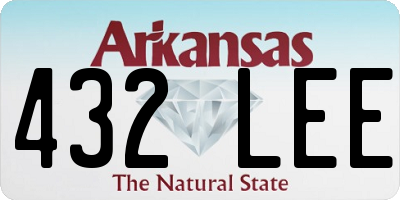 AR license plate 432LEE
