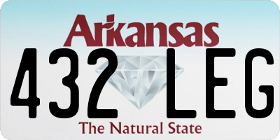 AR license plate 432LEG