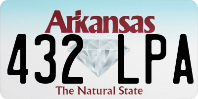 AR license plate 432LPA
