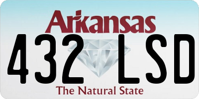 AR license plate 432LSD