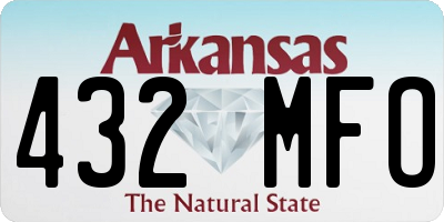 AR license plate 432MFO