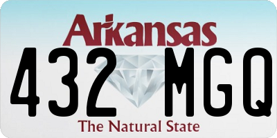 AR license plate 432MGQ