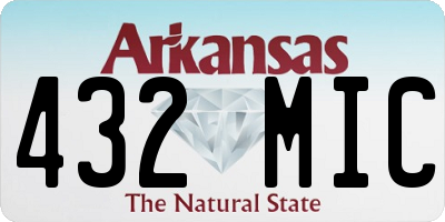 AR license plate 432MIC