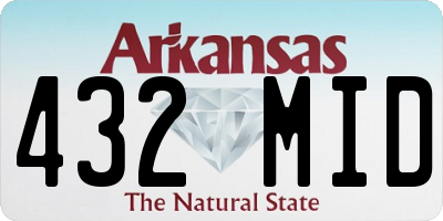 AR license plate 432MID