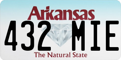 AR license plate 432MIE