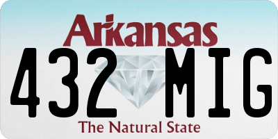 AR license plate 432MIG