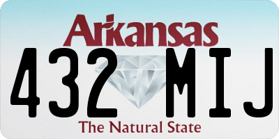 AR license plate 432MIJ