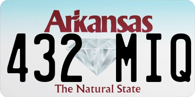 AR license plate 432MIQ