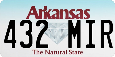 AR license plate 432MIR