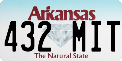 AR license plate 432MIT