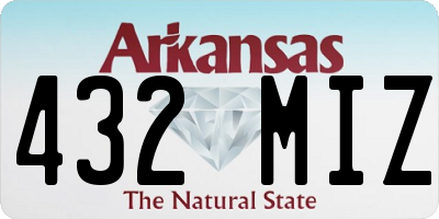 AR license plate 432MIZ