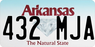AR license plate 432MJA