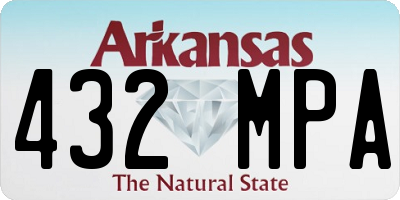 AR license plate 432MPA
