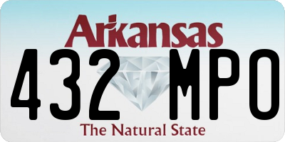 AR license plate 432MPO