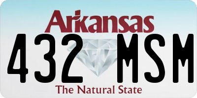 AR license plate 432MSM