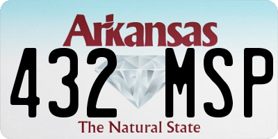 AR license plate 432MSP