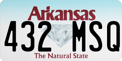 AR license plate 432MSQ