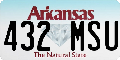 AR license plate 432MSU