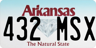 AR license plate 432MSX